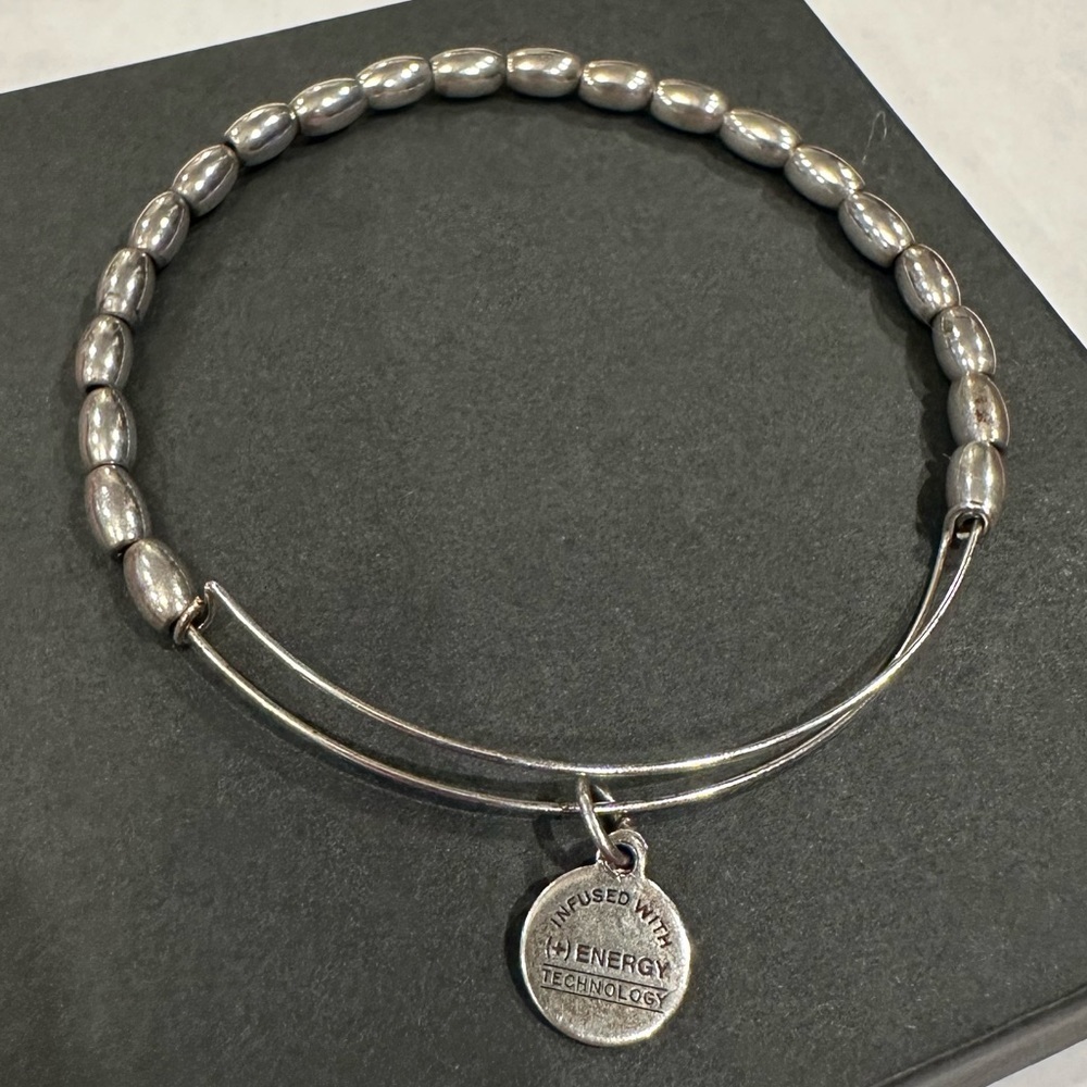 Alex and Ani Silver Beaded Expandable Bracelet
